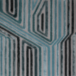 DIVERSION I RUG OF 56% WOOL AND 44 % SILK BY EDWARD FIELDS STUDIO