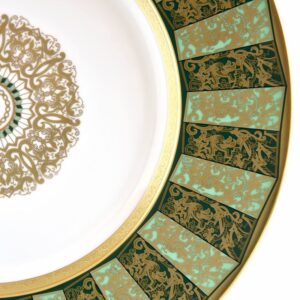 PORCELAIN TABLEWARE EVENTAIL EMERAUDE - LIMITED EDITION