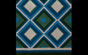 EYE DAZZLER I RUG OF 77% WOOL AND 23 DULL SILK BY EDWARD FIELDS