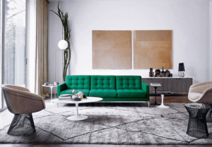 FLORENCE KNOLL RELAXED SOFA AND SETTEE BY FLORENCE KNOLL 1954