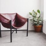 FALSTAFF chair by STEFAN DIEZ - the unconventional way the seat is fixed to the tubular frame is carefully studied in all details. The chair is a result of letting the eye wonder outside the limits of upholstering, resulting in an opulent seat.