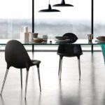 ATLAS TABLE WITH HAND SCULPTED GLASS LEGS BY DANNY LANE