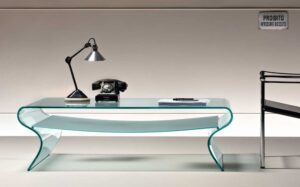 CHARLOTTE COFFEE TABLE IN CURVED GLASS BY PROSPERO RASULO