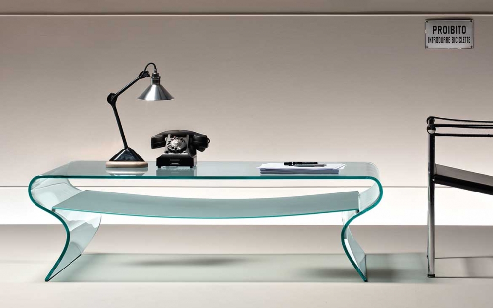 CHARLOTTE COFFEE TABLE IN CURVED GLASS BY PROSPERO RASULO