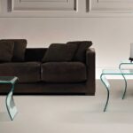 CHARLOTTE TRIS SET OF COFFEE TABLE IN CURVED GLASS BY PROSPERO RASULO