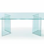 CORNER TABLE IN CURVED GLASS BY CRS FIAM