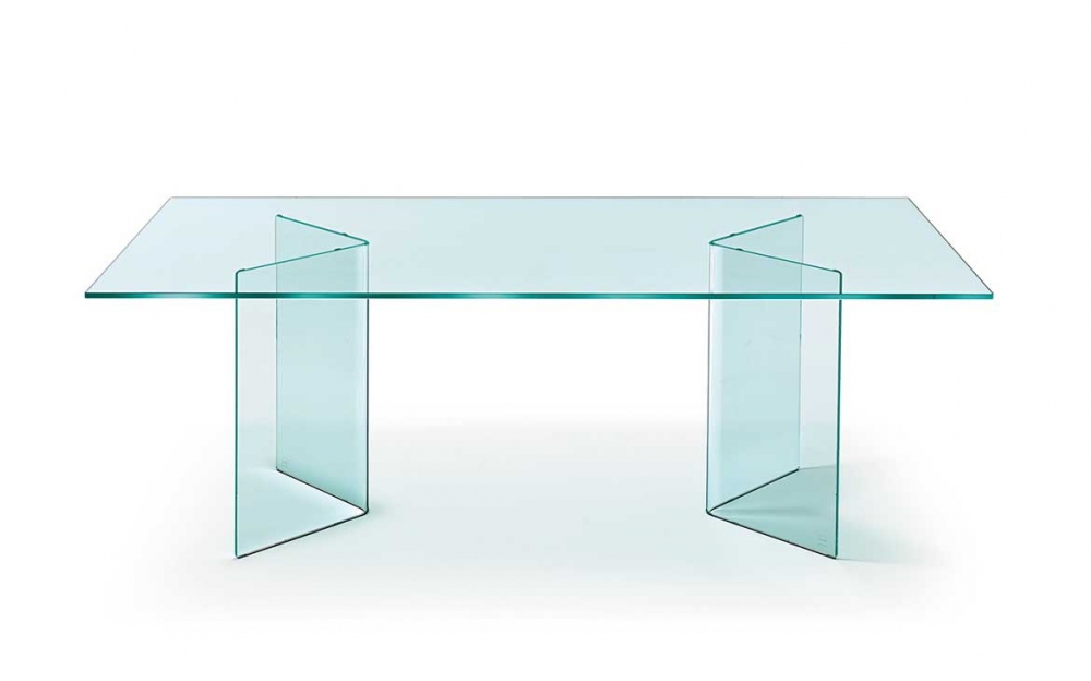 CORNER TABLE IN CURVED GLASS BY CRS FIAM