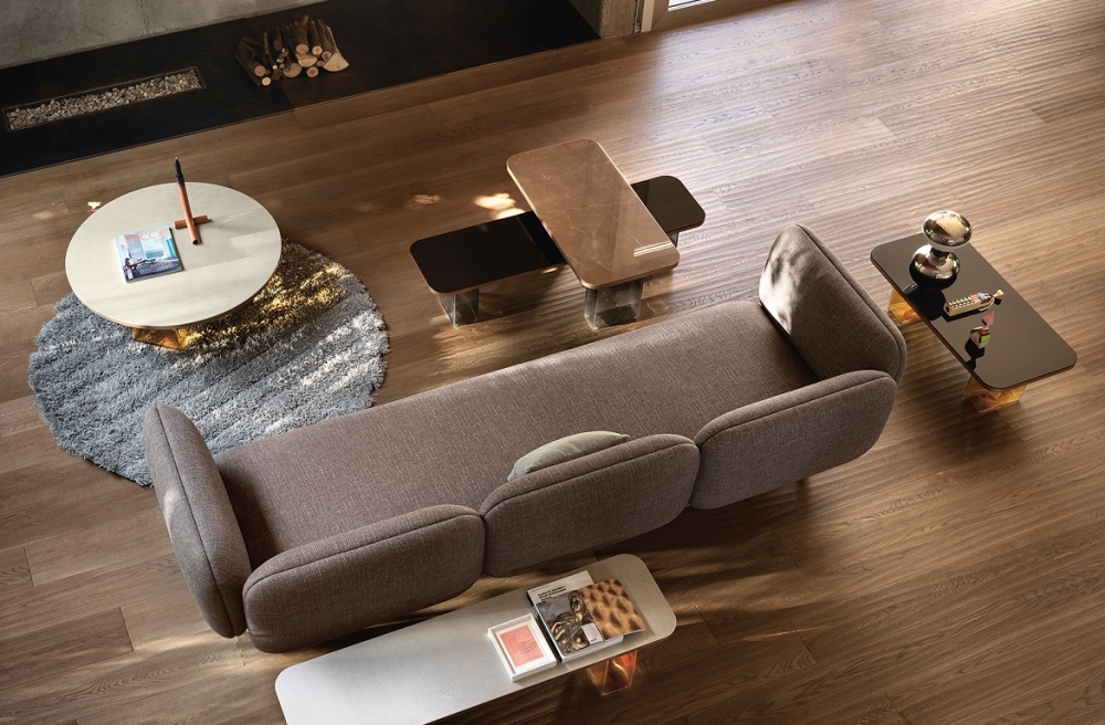 LANDS COLLECTION OF COFFEE TABLES IN BLOWN GLASS AND STONEWARE BY STUDIO KLASS