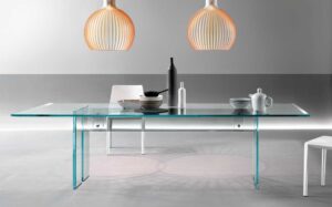 LLT TABLE IN GLASS BY DANTE O.BENINI E LUCA GONZO