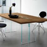 LLT WOOD TABLE IN GLASS AND WOOD BY DANTE O. BENINI E LUCA GONZO
