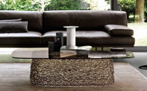 MACRAM√â COFFEE TABLE IN SPUN GLASS BY LUCIDIPEVERE