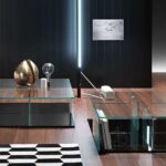 QUADRA COFFEE TABLE/STORAGE UNIT IN CURVED GLASS BY MATTEO NUNZIATI