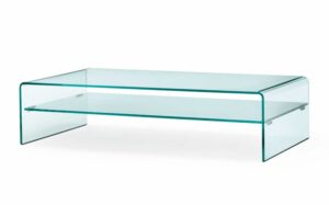 RIALTO PIANO COFFEE TABLE IN CURVED GLASS BY CRS FIAM