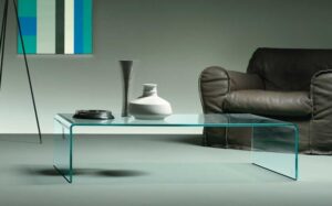 RIALTO COFFEE TABLE IN CURVED GLASS BY CRS FIAM