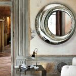 ROSY MIRROR IN FUSED GLASS BY DORIANA E MASSIMILIANO FUKSAS