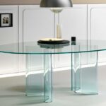 SAHARA TABLE IN CURVED GLASS BY BARTOLI DESIGN