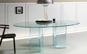 SAHARA TABLE IN CURVED GLASS BY BARTOLI DESIGN