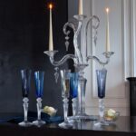 Crystal champagne glasses, bowls and candelabra MILLE NUITS by MATHIAS