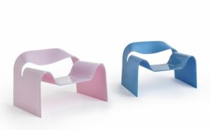 GHOST ARMCHAIR IN CURVED GLASS BY CINI BOERI 1987/2017