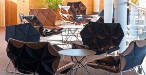 ANTIBODI ARMCHAIR BY PATRICIA URQUIOLA - G‚ÄôSUND & NATUR HOTEL DIE WASNERIN BAD AUSSEE, AUSTRIA, 2017. INTERIORS BY VIERECK ARCHITEKTEN ZT-GMBH. PHOTO CREDIT: ANDREAS TISCHLER