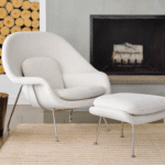 WOMB CHAIR and OTTOMAN by EERO SAARINEN, designed in 1948.