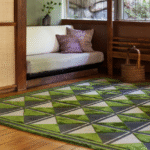 INTAGLIO I RUG OF 41% DULL SILK, 33% BERBER WOOL AND 26 WOOL BY EDWARD FIELDS