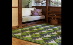 INTAGLIO I RUG OF 41% DULL SILK, 33% BERBER WOOL AND 26 WOOL BY EDWARD FIELDS