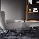 JENSEN bergere and ottoman by RODOLFO DORDONI