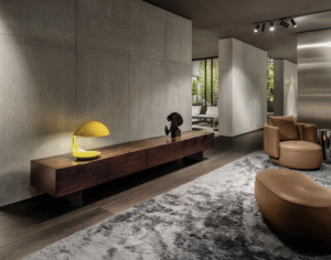 SUPERBLOCKS sideboard designed by MARCIO KOGAN/STUDIOMK27 DESIGN. The rationalism of lines typical of the Brazilian architect studio‚Äôs work gives life to SUPERBLOCKS, a new elegant series of floating sideboards designed to fit into different types of environments thanks to their refined accessories, both decorative and functional.