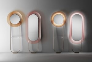 KATHLEEN MIRROR IN FUSED GLASS BY DAVIDE OPPIZZI