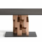 KIGHI TABLE WITH FUSED GLASS TOP BY SETSU E SHINOBU ITO