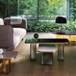 LANDS COLLECTION OF COFFEE TABLES IN BLOWN GLASS AND STONEWARE BY STUDIO KLASS