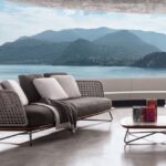 Sofa, ottoman and coffee table RIVERA - designer RODOLFO DORDONI