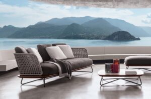 Sofa, ottoman and coffee table RIVERA - designer RODOLFO DORDONI