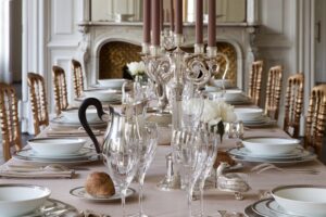 The festive table by Christofle.