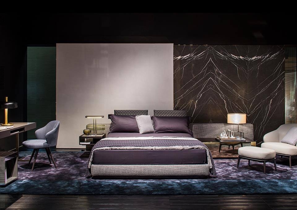 BED YANG, ARMCHAIRS LESLIE, WRITING DESK AND SIDE TABLE CLOSE, COFFEE TABLES ELLIOTT - DESIGNER RODOLFO DORDONI