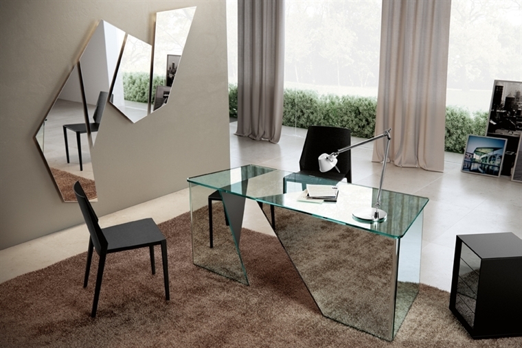 Glass office table SCRIBE - designer DANIEL LIBESKIND