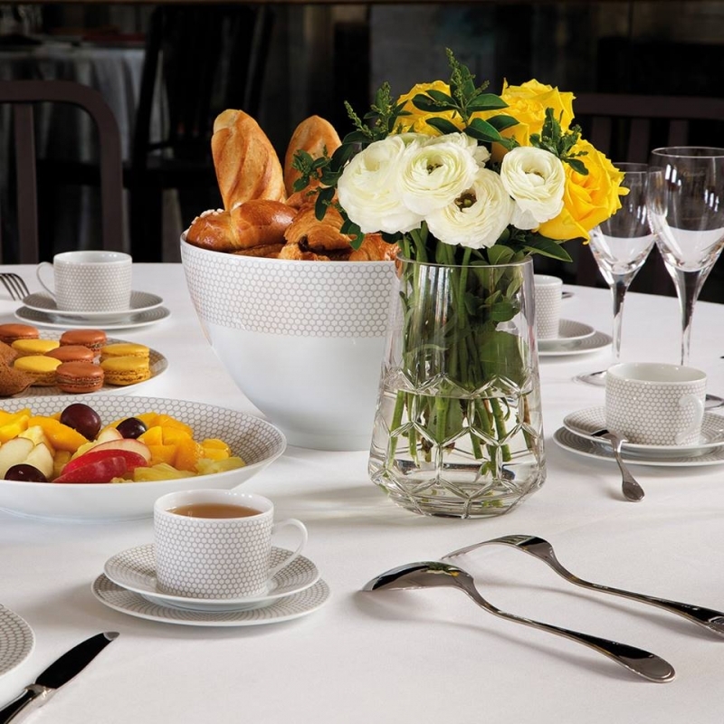 Porcelain tableware and crystal round vase MADISON 6