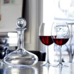 Crystal decanter for young wine and glasses OENOLOGIE