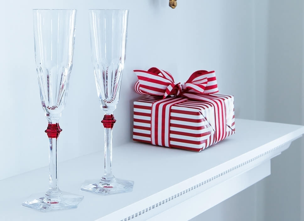 RED EVE HARCOURT champagne flute.