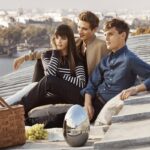 MOOD by Christofle - 24 piece silver plated flatware set for 6 persons. Interior disc in walnut wood.