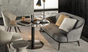 LESLIE SWIVEL and FIXED LOUNGE CHAIR by RODOLFO DORDONI