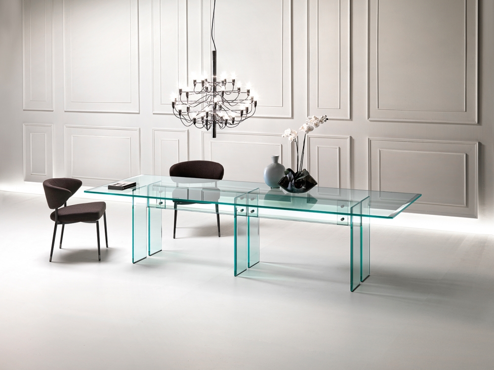 LLT TABLE IN GLASS BY DANTE O.BENINI E LUCA GONZO