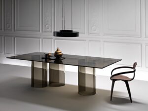 LUXOR TABLE IN GLASS BY RODOLFO DORDONI