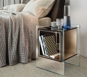 MAGIQUE CUBO GLASS BEDSIDE TABLE BY STUDIO KLASS