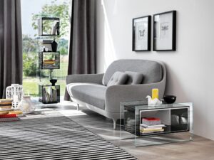 MAGIQUE SIDE TABLE IN GLASS WITH COMPARTMENT BY STUDIO KLASS