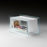 MAGIQUE SIDE TABLE IN GLASS WITH COMPARTMENT BY STUDIO KLASS