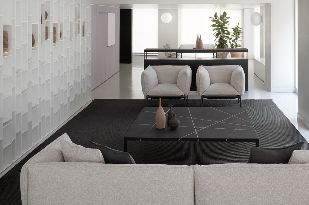 TENSE LOW TABLE by PIERGIORGIO CAZZANIGA, MICHELE CAZZANIGA, designed in 2019‚Äì2020. ‚ÄúTo design by simplifying, to extrapolate the essence‚Äù. This was the genesis of Tense by PIERGIORGIO and MICHELE CAZZANIGA. Tense represents the core, the primary concept of the table idea, so unique and minimal to adapt to many different spaces, both residential and contract. Small, discreet, essential: TENSE LOW table combines practicality with a contemporary design, typical of the TENSE family. Available in a wide range of dimensions and finishes - from resin, to wood, stone and marble ‚Äì, TENSE LOW table fits into both residential and contract contexts. Perfect in modern but also classic living rooms, it adapts to receptions, lounge areas and waiting rooms. Family of rectangular and square coffee tables made with the same materials and in the same Ô¨Ånishes of the tables TENSE, TENSE MATERIAL and TENSE MATERIAL INTARSIA.