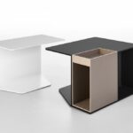 COSY LOW TABLE 1 ‚Äì 2 by FRANCESCO ROTA, designed in 2017. COSY LOW TABLE 1 and COSY LOW TABLE 2 are coffee table sets designed in large sizes; small architectural solutions with strictly rigorous lines. They also offer low parts for storage. Piece of accessory that contrasts with the soft volumes of the padded items to underscore their functional features for MDF Italia‚Äôs living room.