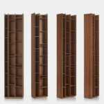 RANDOM WOOD 2C - 3C BOOKCASES by NEULAND INDUSTRIEDESIGN, designed in 2020. A new refined Canaletto walnut finish dresses the iconic RANDOM bookcase in the 2C-3C version. An elegant texture with darker veins enhances the natural beauty of the wood, giving a warm and welcoming atmosphere to the environments in which it is installed, from the living room to the dining room. Thanks to its timeless character, the new RANDOM WOOD 2C-3C adapts harmoniously to any context and style, from the most classic to the most modern, characterizing every interior with personality.  Designed in 2005 by NEULAND INDUSTRIEDESIGN, RANDOM is an icon of the MDF Italia collection which expanded its range over the years with the introduction of the 2C and 3C options in 17 shades. A modular bookcase, which can be used individually for small spaces, or in combination with other colour shades to create larger compositions.